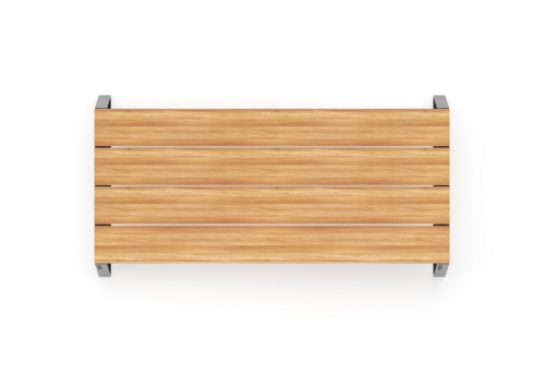 Скамейка уличная «Фиеста без спинки» 4 ламели фото 3