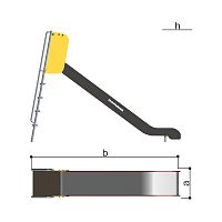 Romana Горка h1550, скат нержавейка Романа 110.24.00