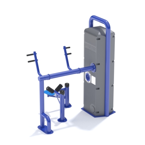 Уличный инклюзивный грузоблочный тренажер "Вертикальная тяга" фото 2