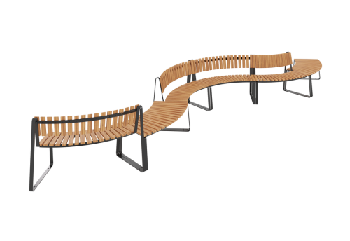 Скамейка парковая "Змейка" фото 2