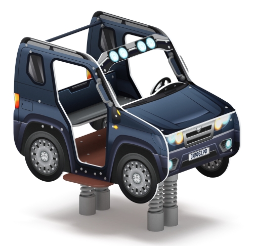 Джип Металлик - Качалка на пружине двухместная машинка - ИО 23.03.05-13 фото 3