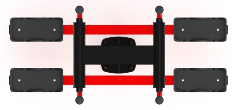 Двойные лыжи (красный) - Уличный тренажер - СТ 009-11.И1 фото 3