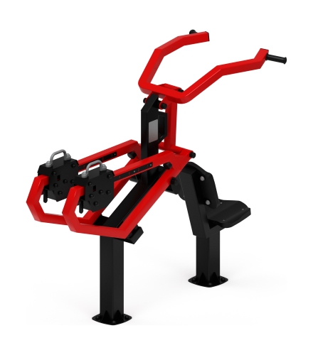 Тяга верхняя с переменной нагрузкой (красный) - Уличный тренажер - СТ 036-11 фото 2