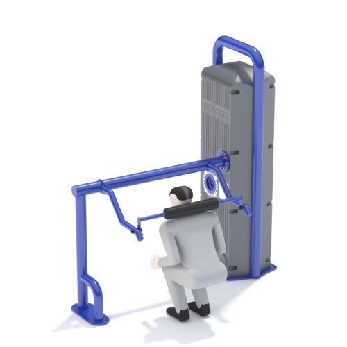 Уличный инклюзивный грузоблочный тренажер "Приседания" фото 5