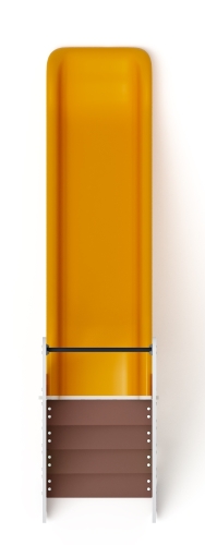 Горка пластиковая - ИО 42.01.05-02 - (желтый скат) (В гостях у сказки) H=900 фото 4