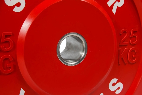 Блин для штанги 25 кг (красный) фото 3