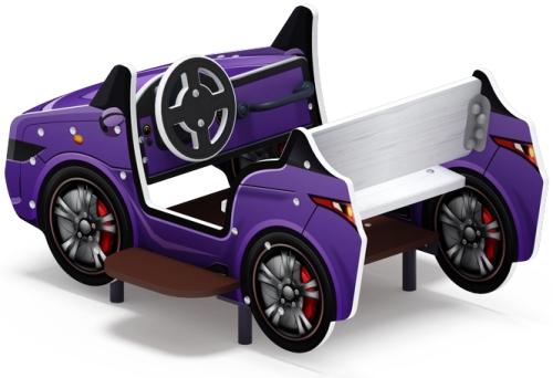 Кабриолет (фиолетовый) - Беседка машинка средняя - МФ 10.03.02-03.И1 фото 3