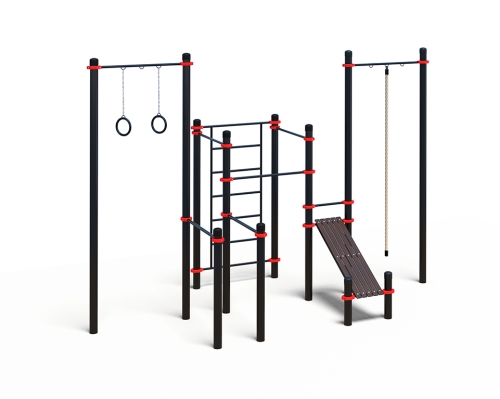 Гимнастический комплекс для воркаута  с уличными брусьями «Мастер» (PAW-47) фото 6