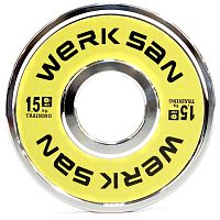 Диск стальной тренировочный 1,5 кг WERK SAN  (сертификат IWF)