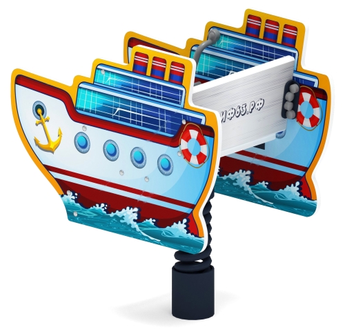 Пароходик - Качалка на пружине - ИО 22.17.01-01.И1 фото 2