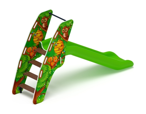 Горка пластиковая - ИО 42.01.05-01 - (салатовый скат) (Полянка) H=900 фото 2