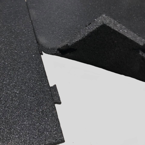 Резиновая плитка 1м х 1м с встроенным скрытым крепежным замком, терракотовый фото 2