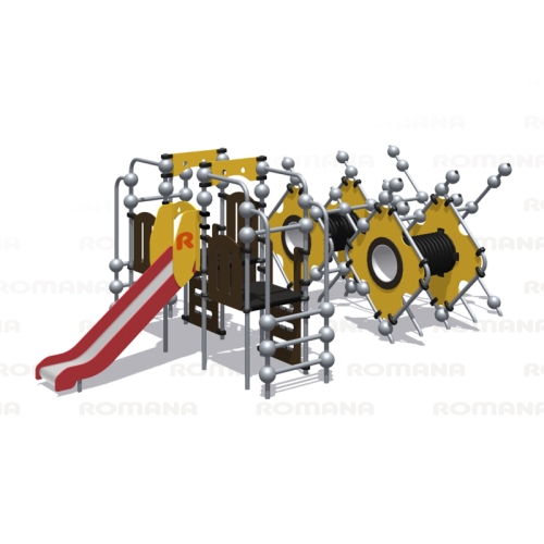 Romana Детский спортивно-игровой комплекс с лазом-трубой серия "Сфера" Romana 057.43.00 фото 4