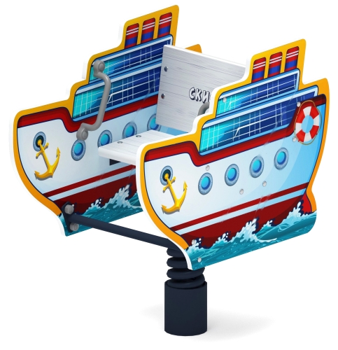 Пароходик - Качалка на пружине - ИО 22.17.01-01.И1 фото 6