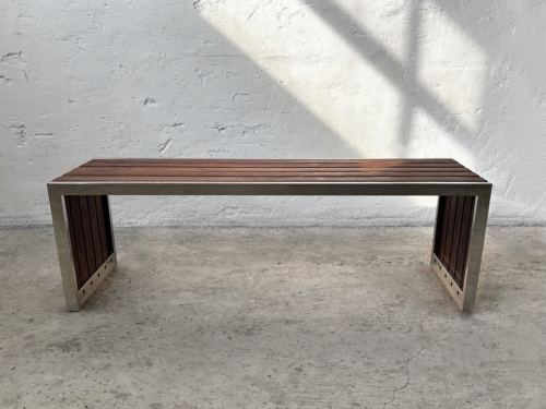 Скамейка уличная "Бостон" (нержавеющая сталь) фото 8