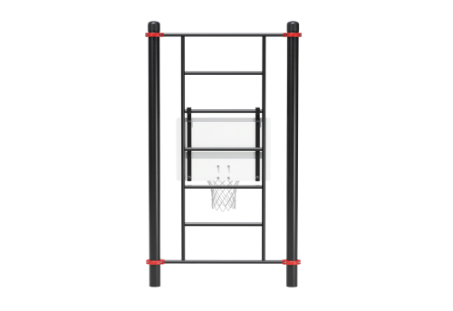 Гимнастический снаряд «Шведская стенка», оснащённый баскетбольным кольцом с сеткой диаметром 18 дюйм фото 3