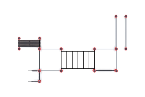 Комплекс из брусьев, разноур турников, тренажера брусья - пресс, наклонной лавки и рукохода (PAW-74) фото 6