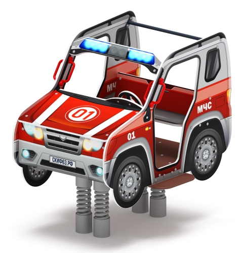 Джип МЧС - Качалка на пружине двухместная машинка - ИО 23.03.05-12 фото 6