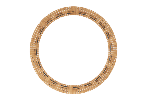 Скамья уличная "Мальта" круглая со спинкой фото 4