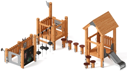 Игровой комплекс (лиственница) ДИК 1.24.04-Л.И1 фото 5 Игровой комплекс (лиственница) ДИК 1.24.04-Л.И1 фото 5