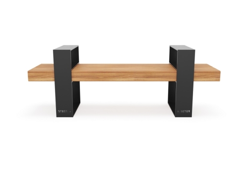 Скамейка уличная «Базис» с подлокотниками фото 4