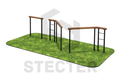 Элемент полосы препятствий "Разрушенный мост из 3-х элементов" фото 2