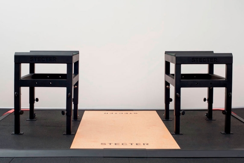 Тяжелоатлетические плинты для штанги с регулировкой по высоте 85-115 см (пара) фото 9