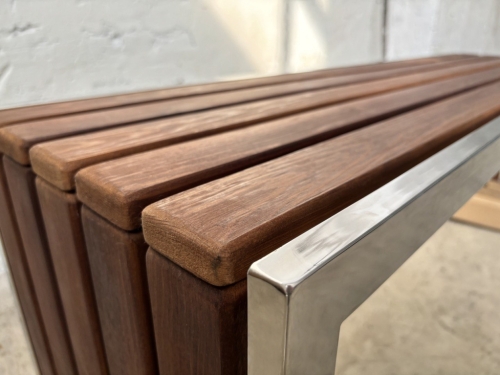 Скамейка уличная "Бостон" (нержавеющая сталь) фото 6