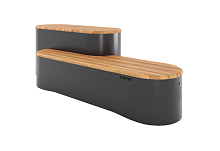 Скамья уличная "Тумба" (2 секции)