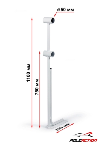 Модель №1 - стойка балетного (хореографического) станка двухуровневого фото 2