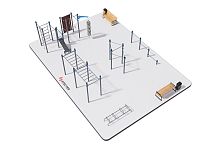 Воркаут площадка №3 - 14х10 метров (140 кв.м.)