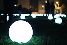 Шар-светильник 20 см (наземный, Белый)