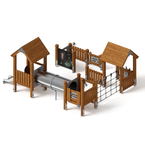 Игровой комплекс (лиственница темный) ДИК 1.24.02-Л.И1.01