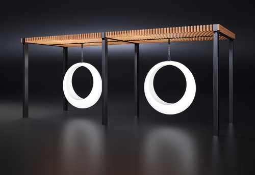 Качели «Викса» двойная (светящееся кольцо) фото 4