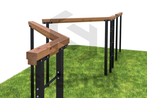 Элемент полосы препятствий "Разрушенный мост из 3-х элементов" фото 6