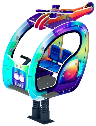 Вертолетик - Качалка на пружине (Хамелеон) - ИО 23.03.04-02 фото 5