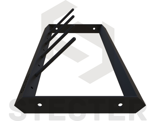 Стеллажная полка для дисков штанги с разделительными колышками (L1100 мм) фото 2