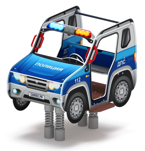 Джип ДПС - Качалка на пружине двухместная машинка - ИО 23.03.05-11 фото 6