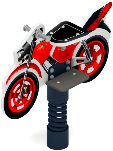 Мотоцикл (красный) - Качалка на пружине - ИО 22.03.01-02 фото 6