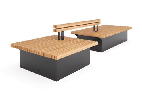 Скамейка уличная "База" микс фото 2