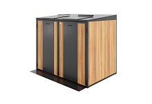 Уличный шкаф для контейнеров (2 места для раздельного сбора мусора)
