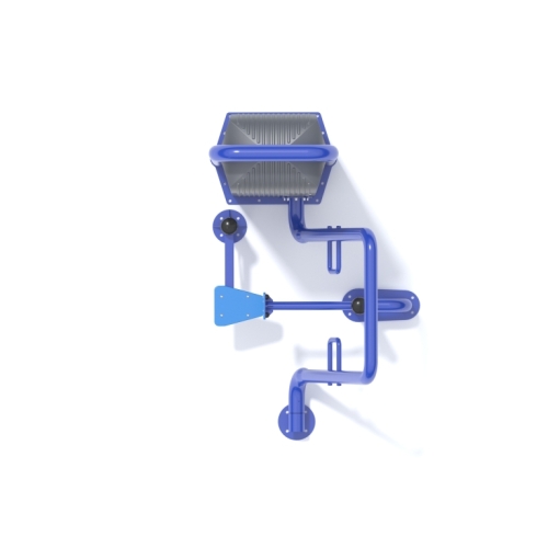 Уличный инклюзивный грузоблочный тренажер "Горизонтальная тяга" фото 3