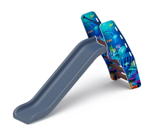 Горка пластиковая - ИО 42.01.01-07 - (серый скат) H=1200 (Морской) фото 5