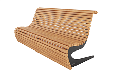 Скамья уличная "Богема" со спинкой