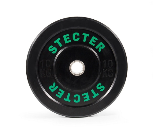 Каучуковый диск для штанги (rubber bumper plates) 10 кг фото 2