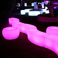 Светящаяся скамейка Snake 122х49х50 (RGB)