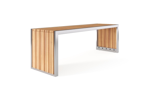 Скамейка уличная "Бостон" (нержавеющая сталь) фото 2