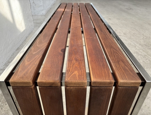 Скамейка уличная "Бостон" (нержавеющая сталь) фото 4