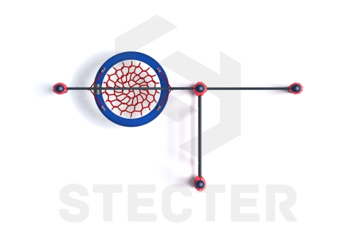 Уличный комплекс из качели Гнездо, шведской стенки и турника фото 4