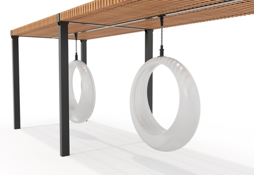 Качели «Викса» двойная (светящееся кольцо) фото 3